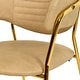 preview thumbnail 12 of 61, Set of 2 Bella Modern Leather or Velvet Upholstered Dining Chair with Gold Stainless Steel Legs for Home Office Kitchen
