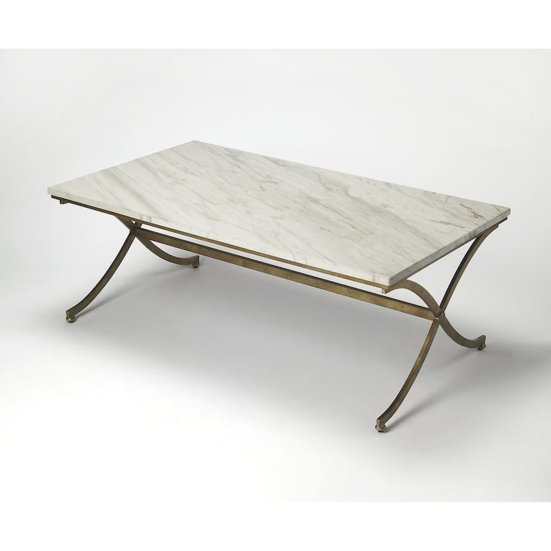 Handmade Pamina Travertine Cocktail Table - Marble