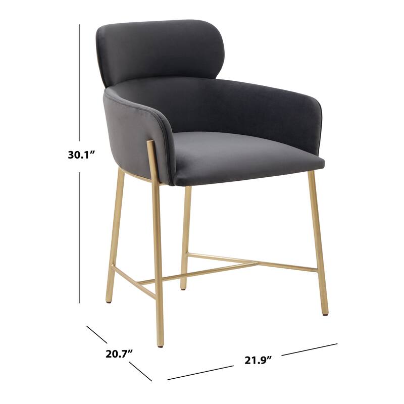 SAFAVIEH Couture Zuhal Dining Chair (Fully Assembled) - 21.9" W x 20.7" L x 30.1" H - 22Wx21Dx30H