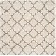 preview thumbnail 56 of 120, SAFAVIEH Hudson Shag Vitchka Glam Trellis 2-inch Area Rug 11' x 11' Square - Ivory/Grey