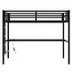 preview thumbnail 11 of 10, Full Size Metal Loft Bed with Power Outlet and LED Light, Space-Saving