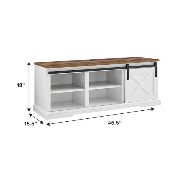 Walker Edison 48-inch Sliding Barn Door Bench