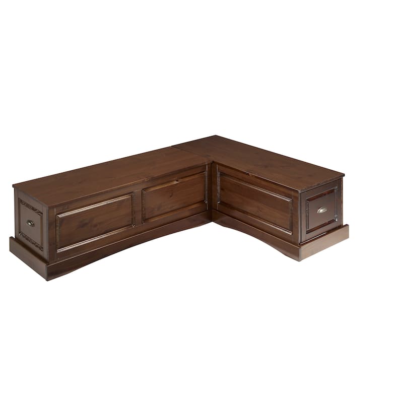 Ame Walnut Backless Nook Table Set
