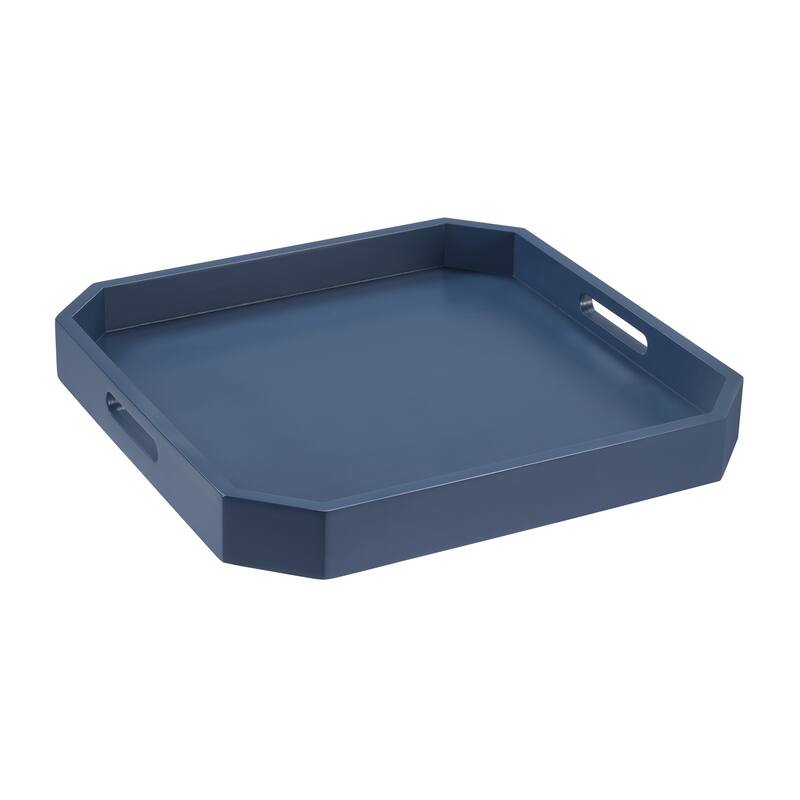 Convenience Concepts Palm Beach Geometric Decorative Serving Tray - Cobalt Blue