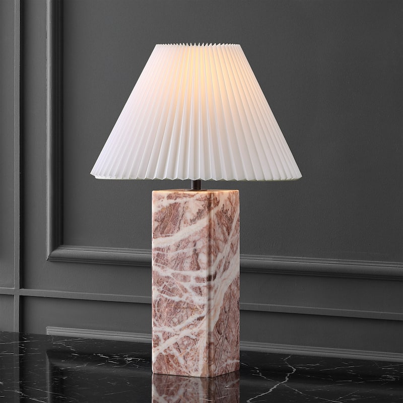 SAFAVIEH Couture Mackenzie Square Marble Table Lamp - 16"W x 16"D x 25"H