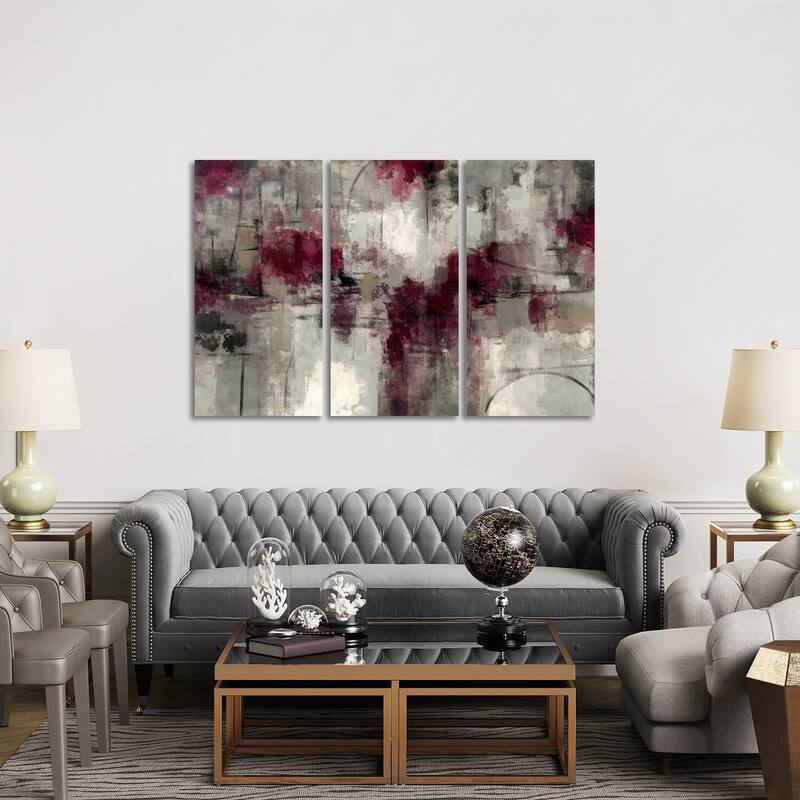 iCanvas "Stone Gardens " by Silvia Vassileva 3-Piece Canvas Wall Art Set - 40x60x1.5