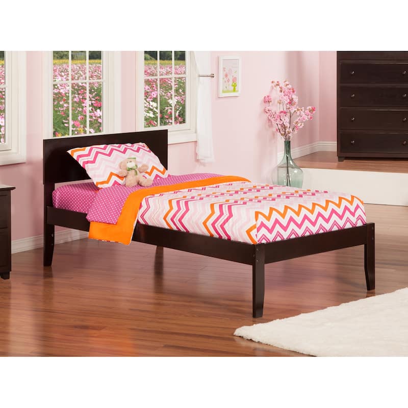 Platform Bed Frame Modern Low Profile Bed with Open Footboard
