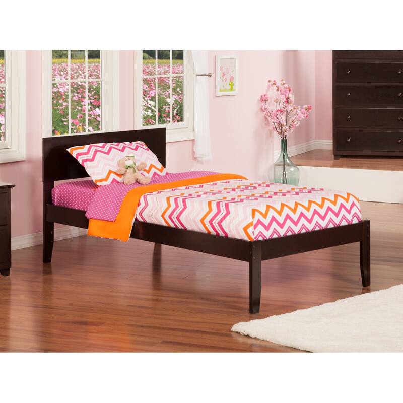 Platform Bed Frame with Footboard - Modern Style Bed
