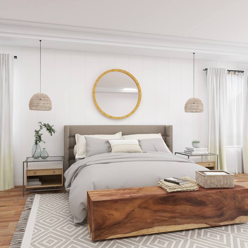 Brown Contemporary Wall Mirror