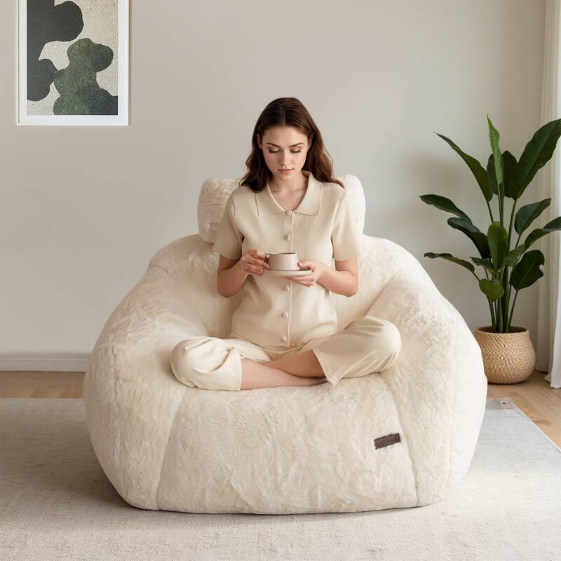 Giant Bean Bag Sofa Chair with a Pillow