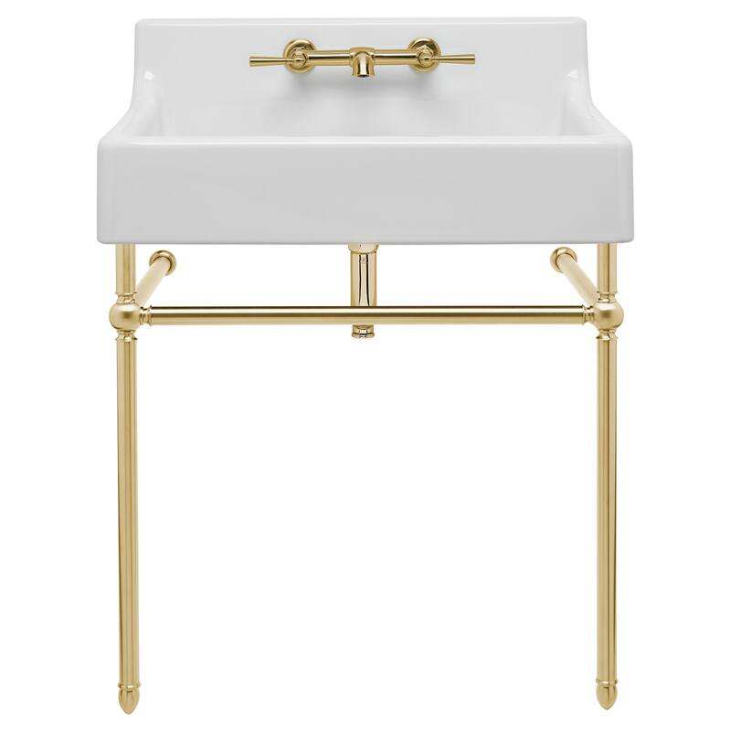 DXV Oak Hill Lavatory Console Stand Only - Less Sink - Satin Brass