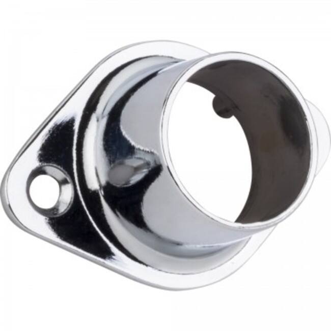 Hardware Resources Closed Screw In Closet Rod Mounting Bracket for - Chrome