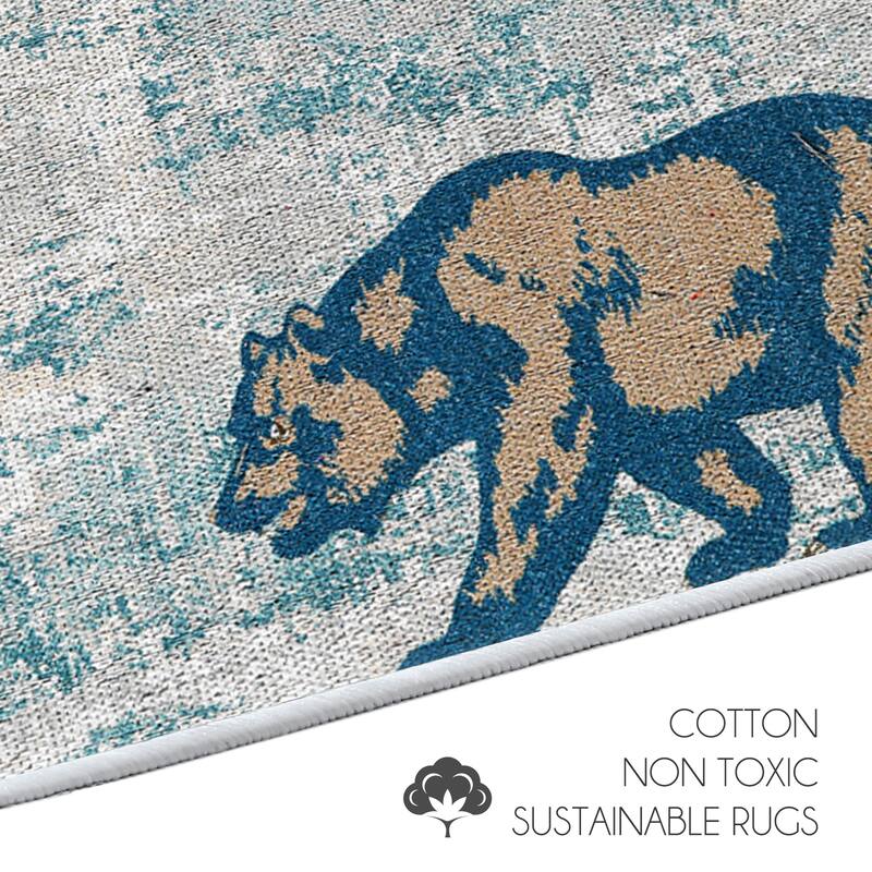 SussexHome Non-Skid Ultra-Thin Area Rugs for Laundry Room, Entryway, Bathroom and Kitchen - Washable Multipurpose Floor Mat