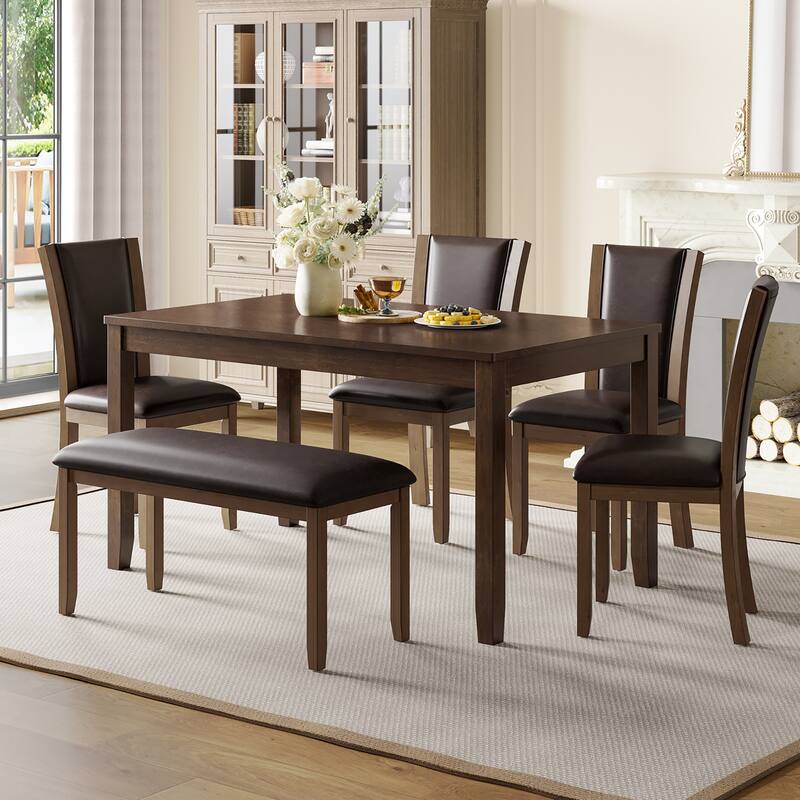 GDFStudio - Milo Modern Faux Leather Upholstered Wooden Dining Chairs Set with Foam Padded Seat & High Backrest, Set of 4