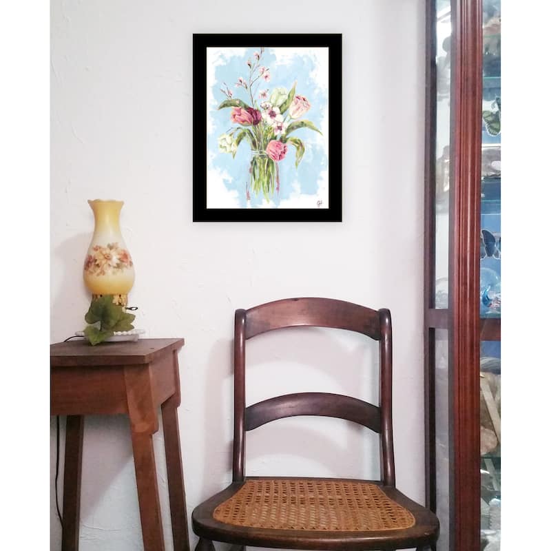 TrendyDecor4U Contemporary "Flourish" Framed Print Wall Art