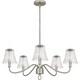 preview thumbnail 1 of 5, McKinney 5-Light Brushed Nickel Chandelier
