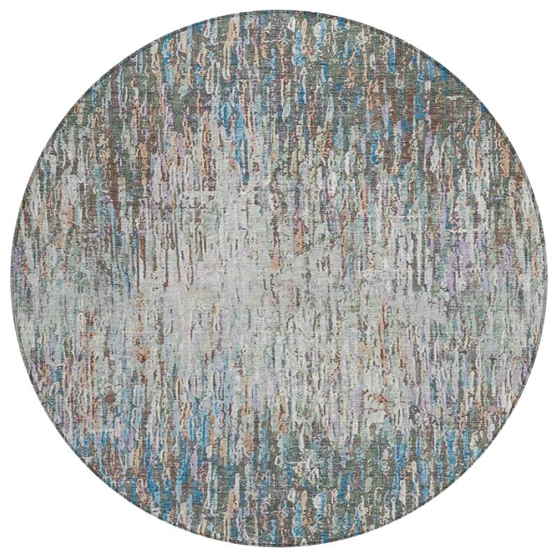 Machine Washable Indoor/ Outdoor Abstract Moxy Chantille Rug