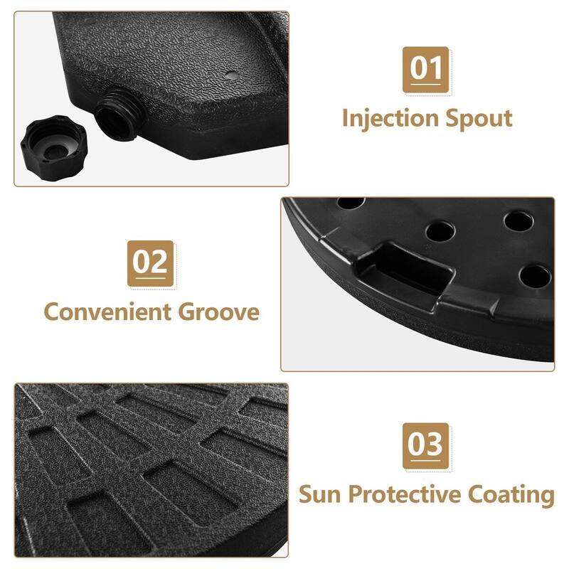 Clihome 4 Plate Patio Umbrella Base Stand