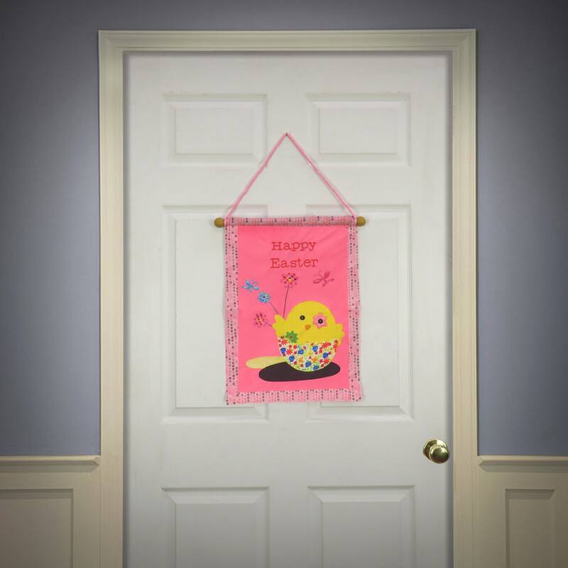 National Tree Company 18 in. Pink Happy Easter Banner - 18.5 in - 18.5 in - Pink