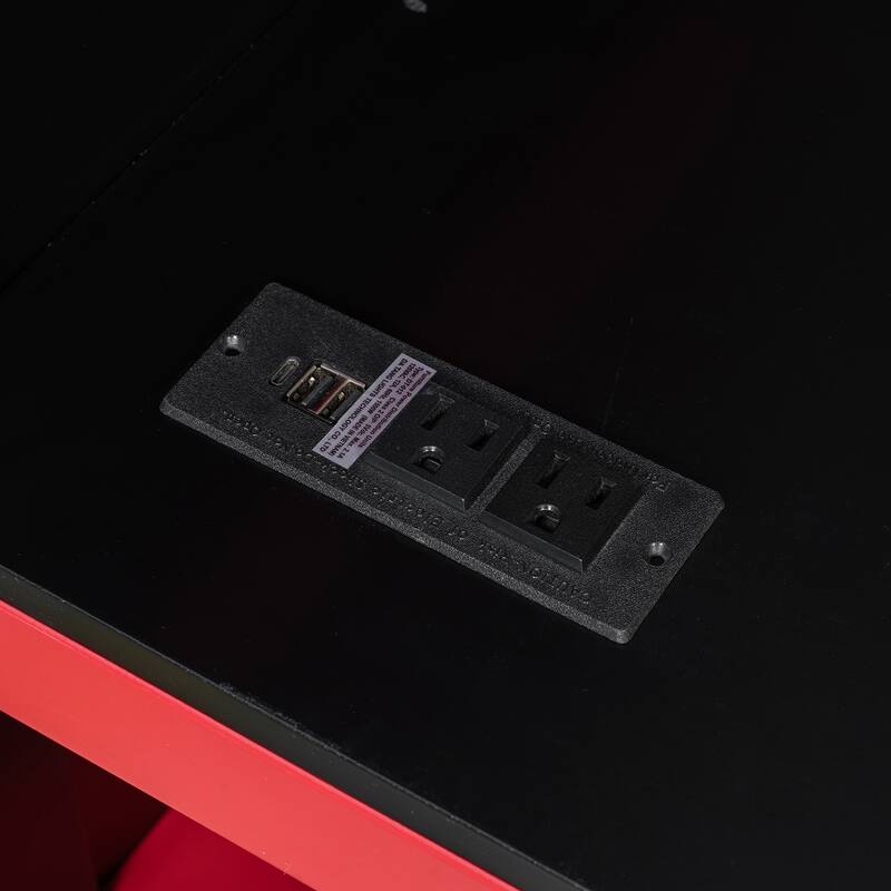 Full Size Wood Loft Bed with Desk - Multi-Storage Shelves, USB & RGB Light, Study Loft Bed