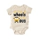 preview thumbnail 1 of 4, The Wheels On The Bus Nursery Rhyme - Baby Boy Girl Clothes Infant Bodysuit Funny Cute Blue - 0-3M