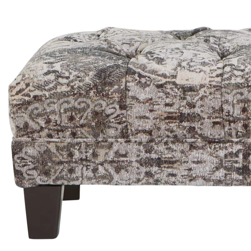 Roundhill Furniture Berliton Fabric Tufted Oversized Ottoman