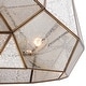 preview thumbnail 9 of 10, Euclid Mercury Glass/ Brass Mid-Century Modern Pendant Light