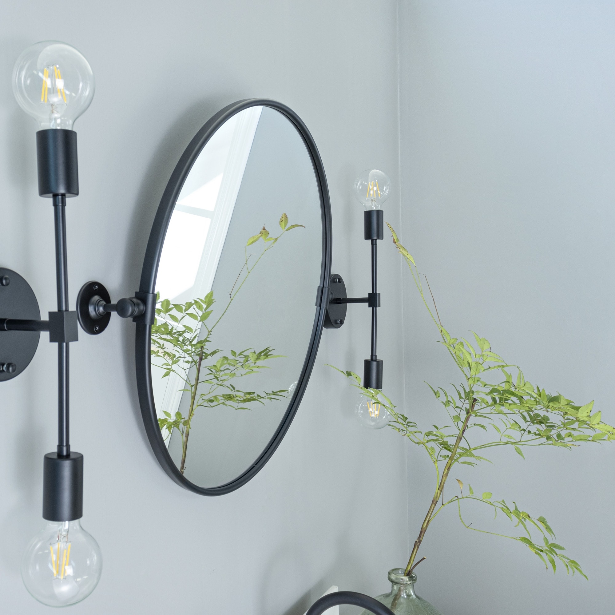 TEHOME Adlina Round Metal Wall Mirror - 24'' x 24''