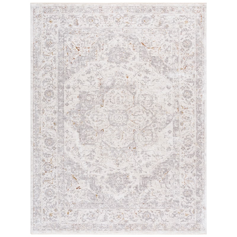 SAFAVIEH Garnet Eiko Vintage Distressed Rug - Grey/Ivory - 6' x 9'