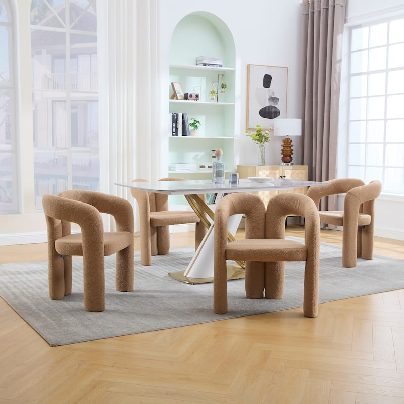 Contemporary Designed Velvet Fabric Upholstered Accent/Dining Chair/Barrel Side Chairs Armchair For Living Room Set Of 2