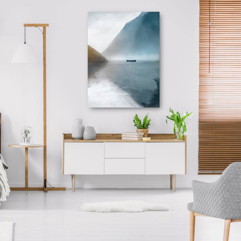 Peaceful Cove Portrait By Studio Arts Canvas Art Print