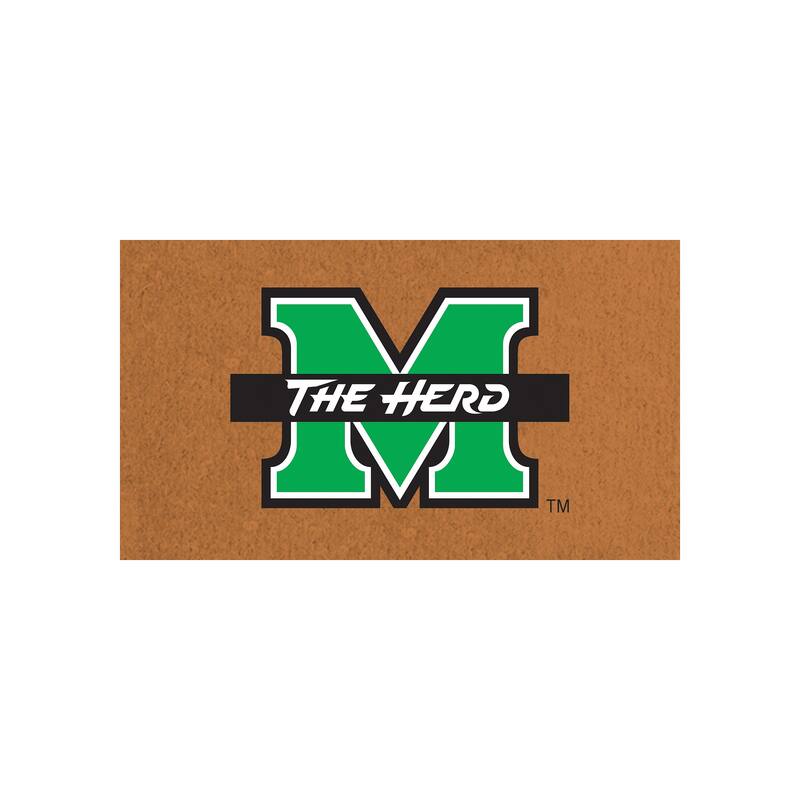 Marshall University Full Color Indoor/Outdoor Coir Mat - 28" x 16"