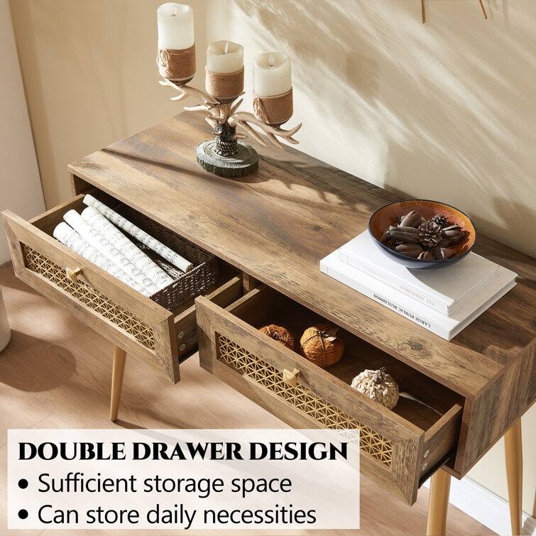 41.9'' Wood 2-Drawer Entryway Console Table