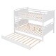 preview thumbnail 4 of 7, Full Over Full Bunk Bed with Twin Size Trundle Separable Bunk Bed, Equipped with Safety Guardrails