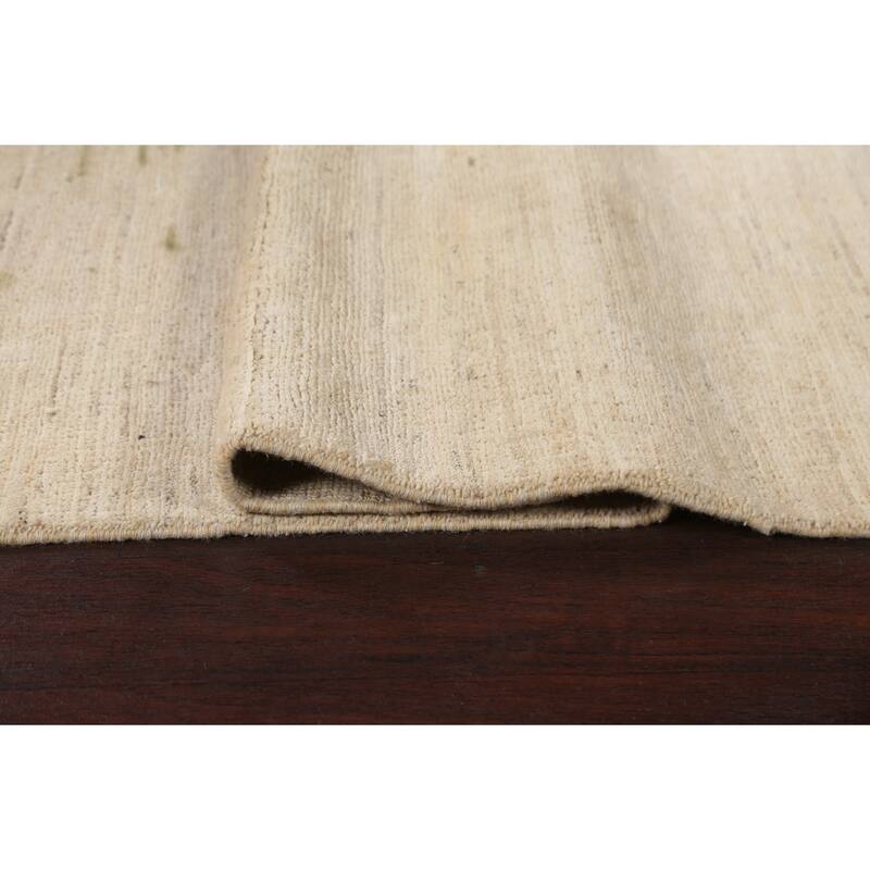 Contemporary Neutral Gabbeh Kashkoli Area Rug Hand-knotted Wool Carpet - 5'9" x 7'7"