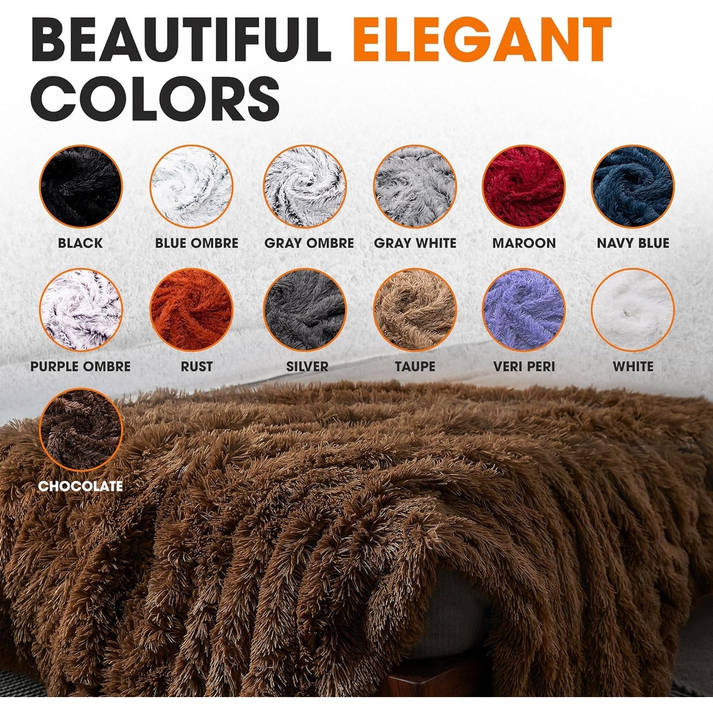 Cheer Collection Reversible Faux Fur Accent Throw Blanket-image