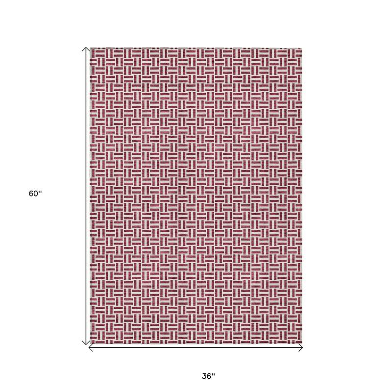 HomeRoots Geometric Transitional Rectangle Outdoor Rug