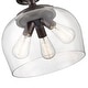 preview thumbnail 7 of 19, Millennium Lighting Ashford 3 Light Semi-Flush Ceiling Fixture in Multiple Finishes with a Clear Glass Shade