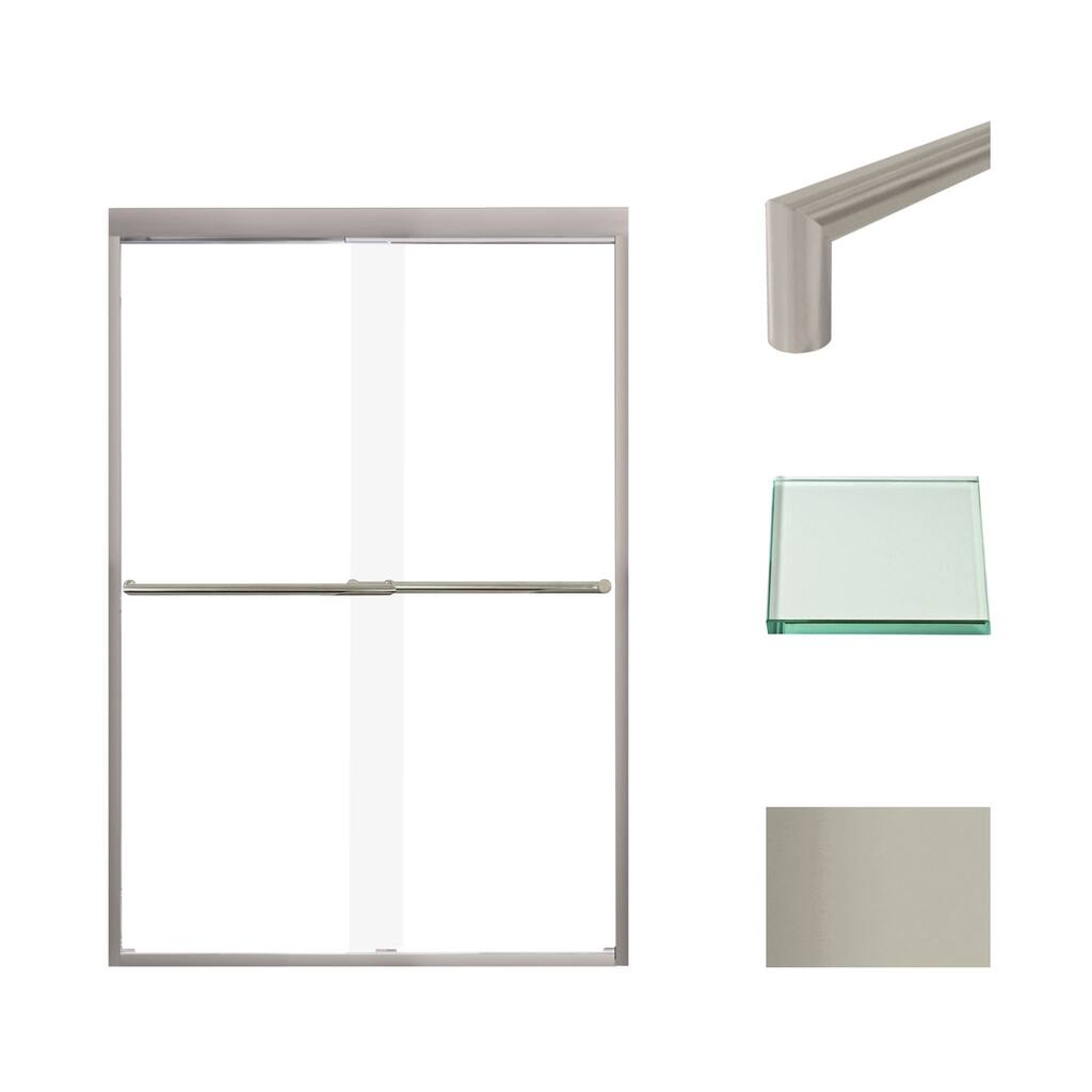 Transolid FBPT487008C-T 70" High x 47" Wide Bypass Frameless Shower