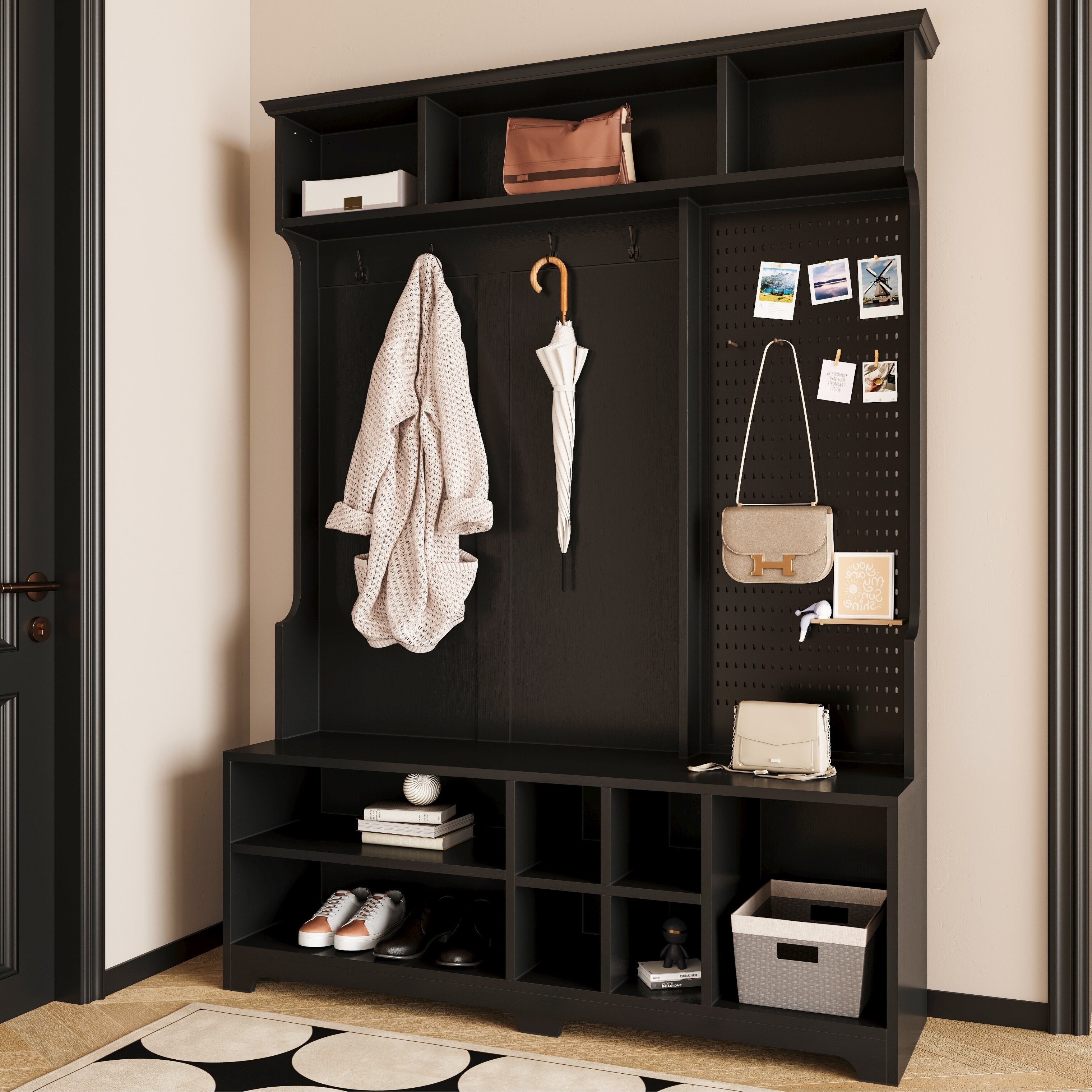 Hall stand with bench store