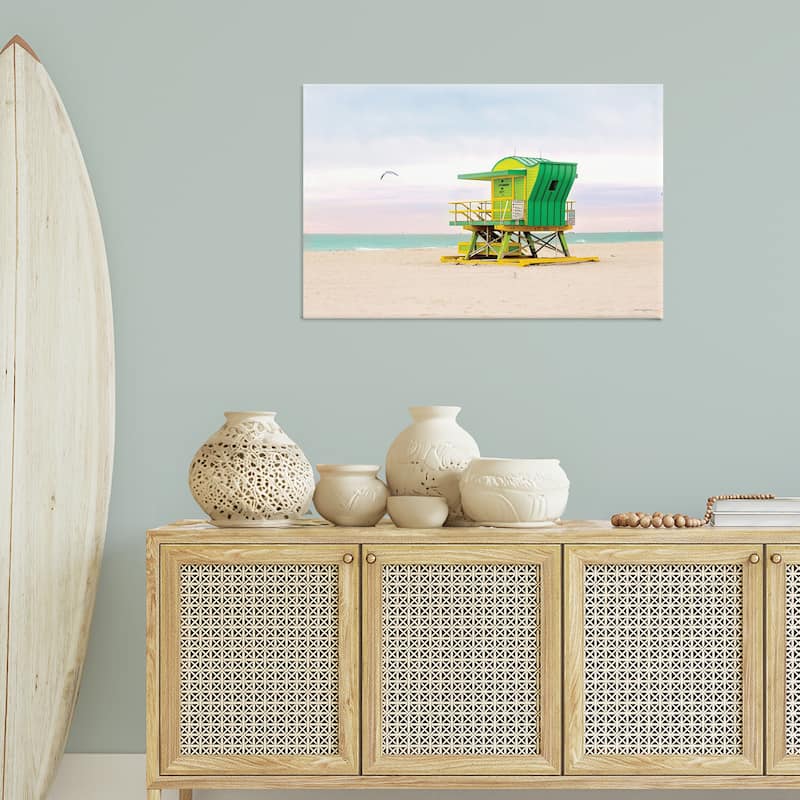 Stupell Lime Green Lifeguard Hut Canvas Wall Art Design By Seven Trees Design