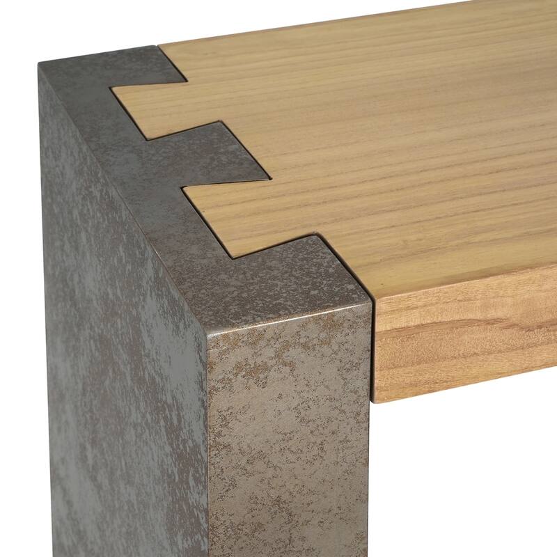 Classic Minimalist Design Vintage Console Table with Open Shelf