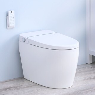 Vanityfair Smart Toilet Bidet with Foot Sensor Open Cover/Seat, Heated Seat, Power Outage Flushing, with Remote Control