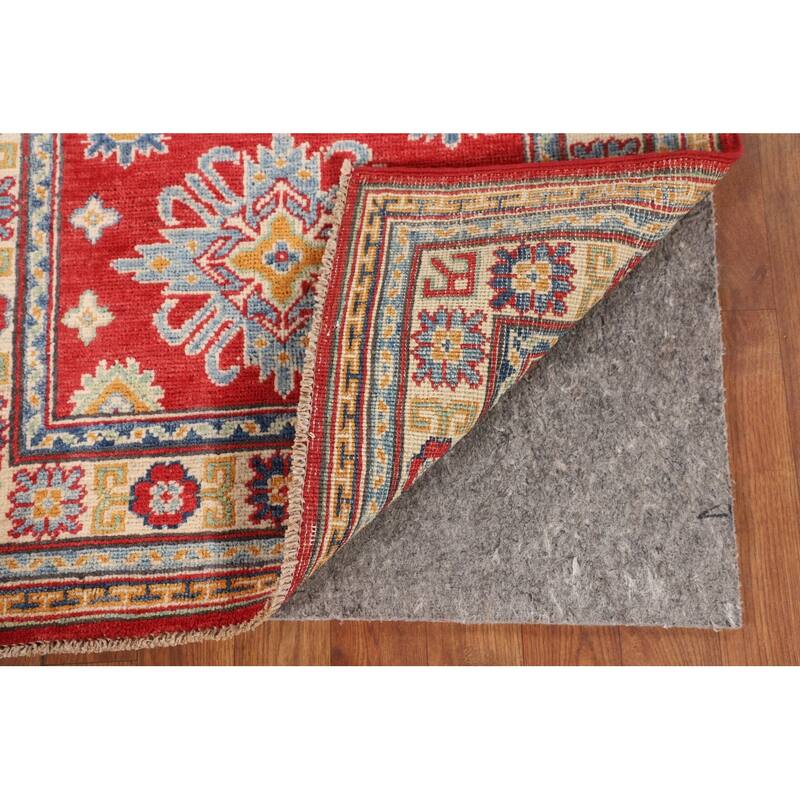 Red Traditional Kazak Foyer Rug Hand-Knotted Wool Carpet - 2'9" x 4'1"