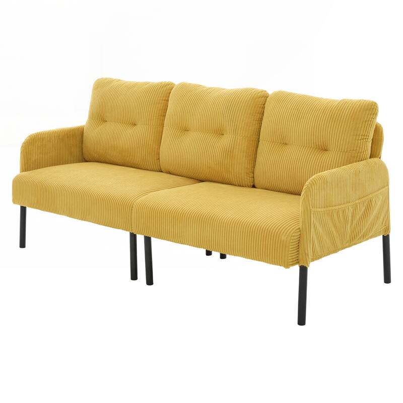 Oversized Loveseat, Modern & Plush Double-seater Sofa, Corduroy Upholstered Couch