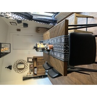 Horizons Rustic Caramel with Sawmark Distressing Dinette Table - Grey