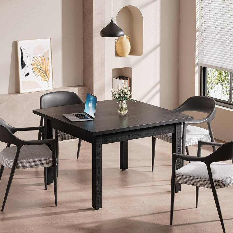 Modern Minimalist Wood 4-Person Square Conference Table/Desk for Meeting Room Seminar Room Boardroom