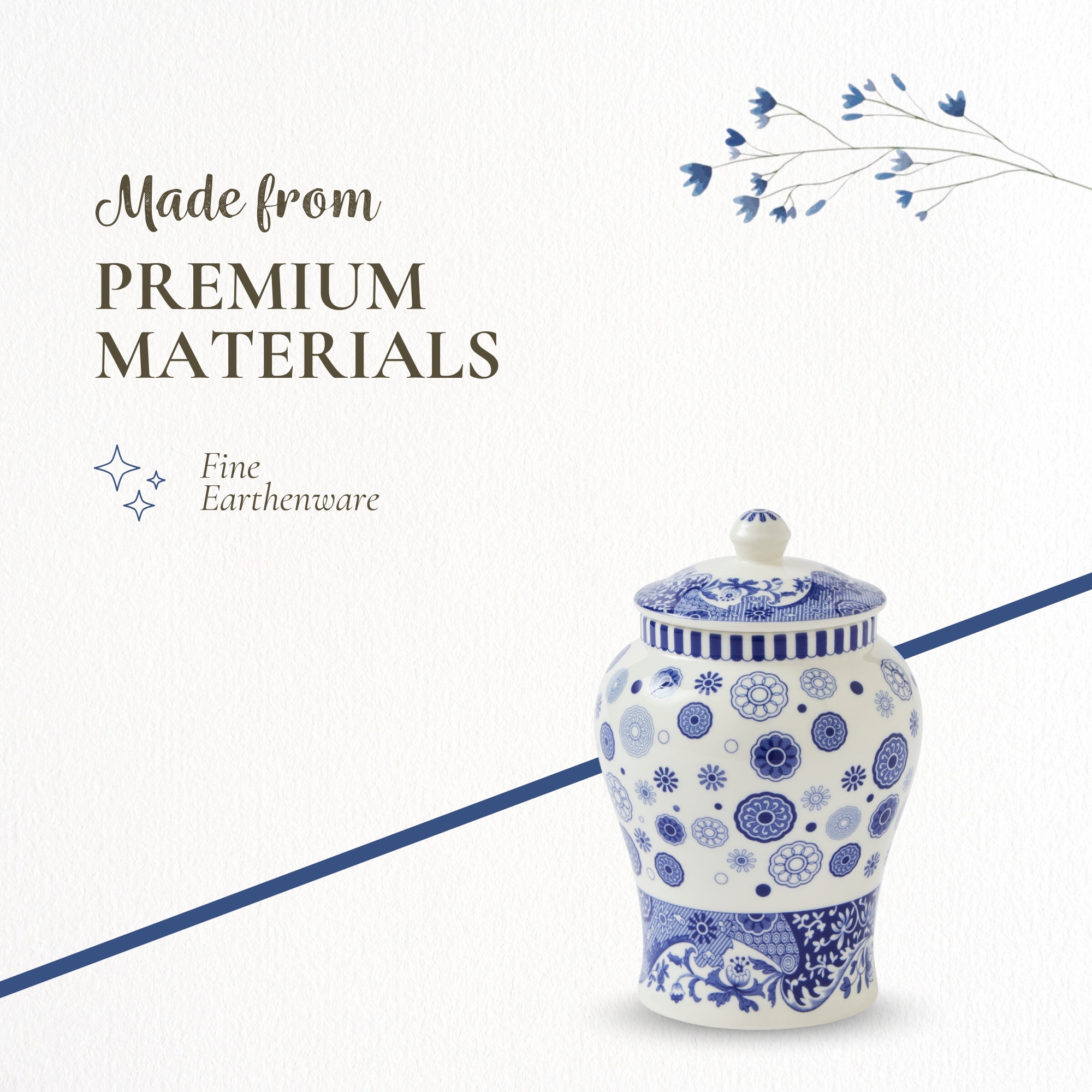 Spode Blue Italian Vase - On Sale - Overstock - 42894649