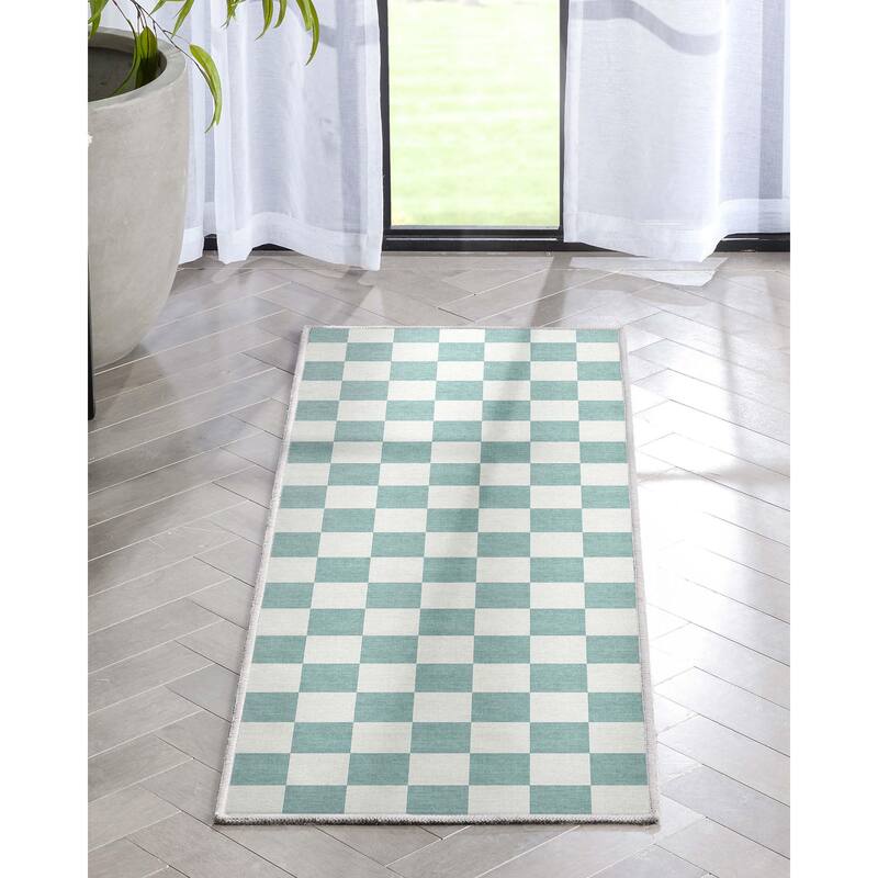 Well Woven Apollo Square Modern Geometric Flat-Weave Area Rug