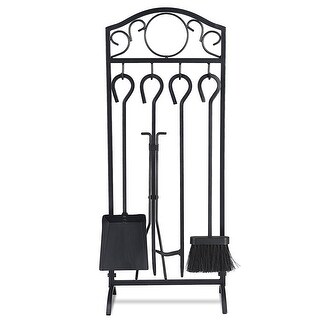Shop Costway 5 Pieces Fireplace Tools Set 4 Tools Decor Holder